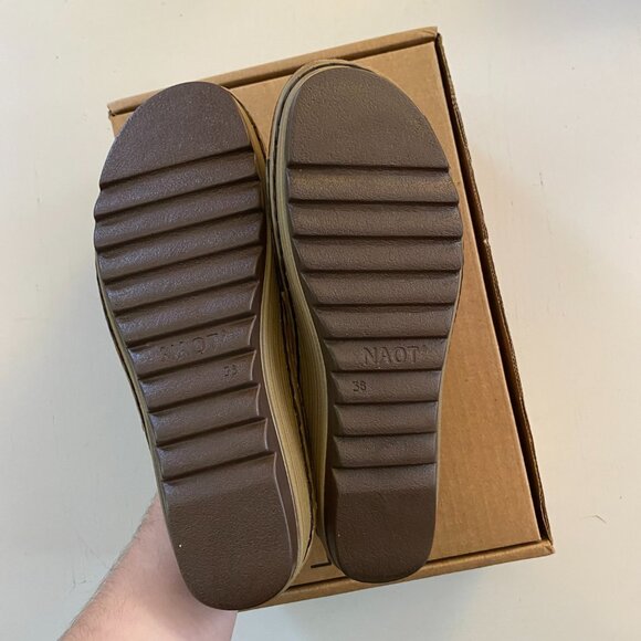 NEW Naot The Rome Slip On Leather Sandal Brown Women's 7 - Picture 5 of 6